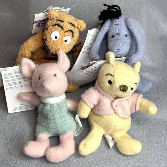 Classic Winnie The Pooh Collection Piglet Eeyore Tigger Disney Store Stuffed Toy - Picture 2 of 16